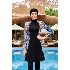 Per Lycra completamente coperto 4 pezzi costume da bagno Hijab abbigliamento da bagno - Product Image 2