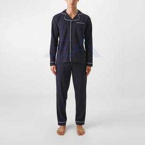 Pyjamas décontractés pour hommes en polyester/coton respirant à manches longues – Vente en gros, tailles adultes, très demandés - Product Image 5
