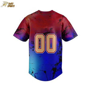 Nouveau maillot de baseball personnalisé en gros, vêtements de sport, sublimation, séchage rapide, respirant, unisexe, broderie personnalisée, taille plus, 100% - Product Image 3