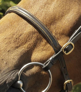 Brida negra completa de alta calidad de cuero genuino FABRICANTE de brida de caballo - Product Image 5