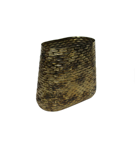 Artículos de chapa antigua de latón martillado italiano mejor producto Uneeq uso en la habitación compota de Metal florero antiguo acabado - Product Image 1