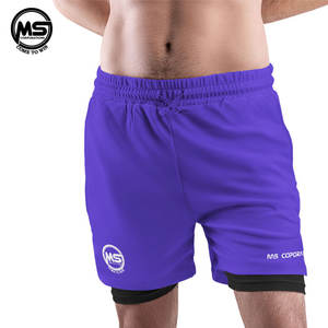 กางเกงขาสั้นออกกำลังกายผ้าสแปนเด็กซ์สำหรับผู้ชายกางเกงขาสั้นออกกำลังกายแบบลำลองเป็นมิตรกับสิ่งแวดล้อมลายถนนสูงสำหรับฤดูร้อน - Product Image 5