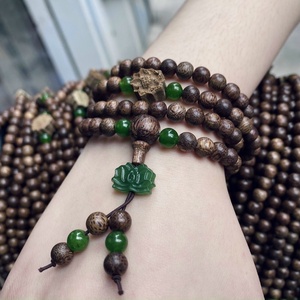 Pulsera Oud de Vietnam subacuática Superior de alta calidad 108 cuentas 6 mm mezcla encanto hecho de madera buen modelo y moda de lujo - Product Image 5