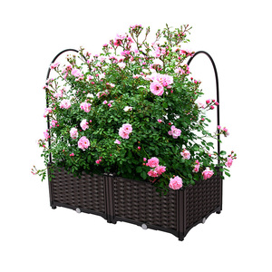 Macetero rectangular <span class=keywords><strong>de</strong></span> jardín, jardín, cama vertical, flores <span class=keywords><strong>de</strong></span> plástico, pvc - Product Image 3