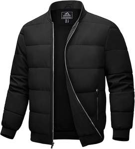 Veste coupe-vent matelassée pour homme personnalisée avec capuche, vêtements décontractés de la plus haute qualité, fine, longue et couleur personnalisable - Product Image 1