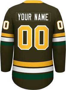 100% poliéster Hockey sobre hielo Jersey personalizado barato sublimación personalizada camisa de hockey sobre hielo 100% poliéster bordado - Product Image 5