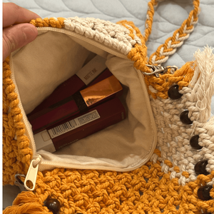 Bolso Bandolera de Macramé, Estilo Bohemio Minimalista Vintage, Tamaño XL, Bolso de Paja con Borlas Decorativas para Otoño e Invierno - Product Image 2