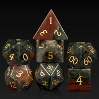 Vente en gros d'usine de dés en pierres précieuses, dés DND personnalisés, dés polyédriques en pierre, ensemble de dés pour jeux de société Dungeons and Dragons