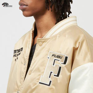 Chaqueta de béisbol de satén inspirada en la licencia de moda disponible varios tamaños colores logotipos bordados personalizados para el invierno a granel al por mayor - Product Image 1