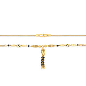 Mangalsutra Moderno de Oro de 14k para Mujer con Diamante, Perla, Jade o Moissanita - Product Image 3
