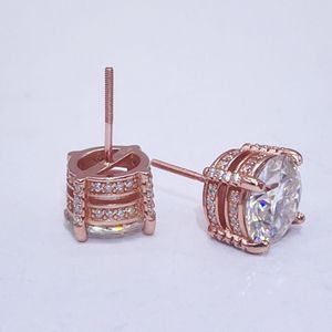ต่างหูเพชรเม็ดกลมแบบซ่อนสำหรับผู้หญิง - Product Image 2