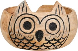 Mango Wood Yarn <b>Bowl</b>-Eco-Friendly Durable Portable Tabletop Storage for <b>Knitting</b> & Crochet Yarn (11.5cm Round) - Product Image 3