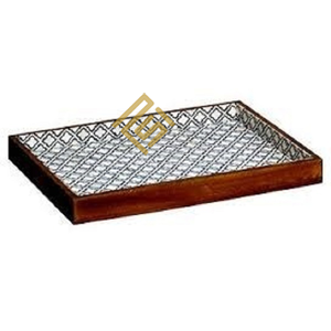 Bandeja decorativa de madera de Arte Moderno de alta calidad celebración festiva decoración del hogar regalo Venta caliente para hoteles durante la temporada de vacaciones - Product Image 5