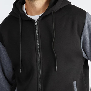 <b>Mens</b> Workout <b>Zip</b> Up Hoodies With Custom Logo Embroidery Tag Label Printing And Personalization For Team Or Athletic Wear - Product Image 3