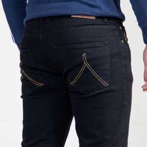 กางเกงยีนส์ผ้ายืดเข้ารูปสีดำสำหรับผู้ชายกางเกงยีนส์ขาเรียวใส่สบายผ้าคอตตอนผสมมีสไตล์เสื้อผ้าแฟชั่นสำหรับใส่ในชีวิตประจำวัน - Product Image 4