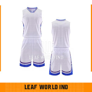 ชุดเสื้อบาสเก็ตบอลกางเกงขาสั้นเสื้อบาสเก็ตบอลของผู้ชายชุดวอร์มเปล่าออกแบบได้ตามต้องการ - Product Image 4