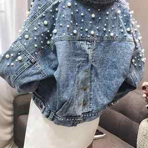 Caliente nuevas chaquetas de mezclilla con estilo tendencia de moda suelta Lisa Pera Jean abrigo clásico suelto mujer Bomber Jacke - Product Image 4