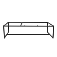 Table basse moderne en acier durable, mobilier familial de luxe, noir, personnalisable, pour salon