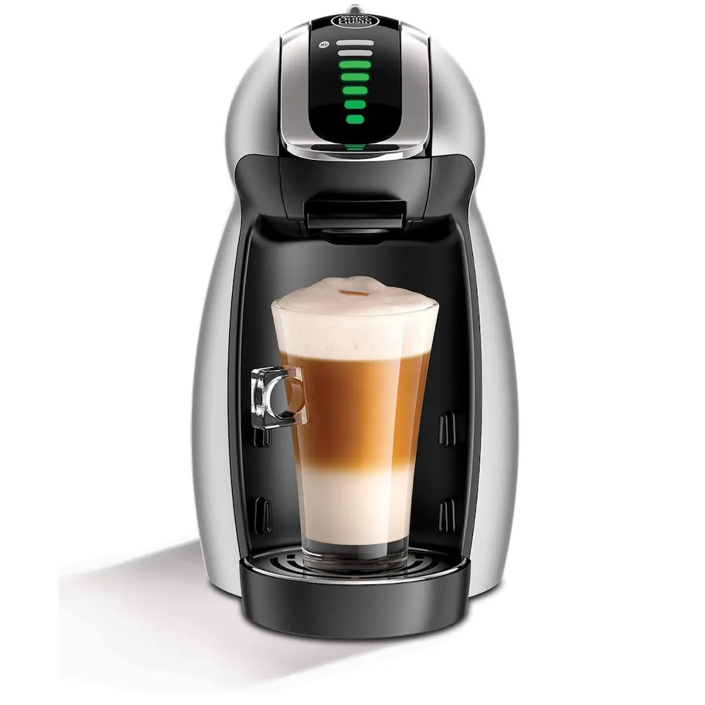 Dolce Gusto mesin kopi Genio 2, mesin Espresso Cappuccino dan Latte Pod, warna perak