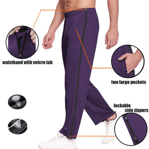 กางเกงสเวตเตอร์สำหรับผู้ชายกางเกงผ้าถักสำหรับฤดูหนาวของผู้ชายกางเกงลายทางทรงตรงโค้งกางเกงขาบานสำหรับผู้ชาย - Product Image 2