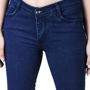 Pantalon en denim personnalisé et respirant pour femmes Pantalon en denim de couleur unie pour femmes fabriqué OEM en gros de qualité supérieure - Product Image 5