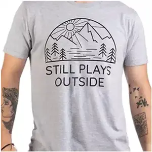 comfortable men regular fit grey color t shirt with graphic printing on front for sale on cheap rates