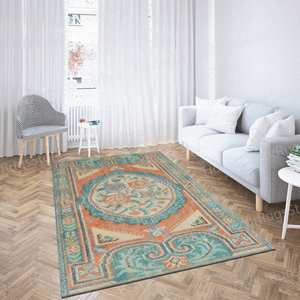 Tapis imprimé à motif de roses, design turc, décoration de salon, tapis doux non tissé - Product Image 3