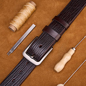 Cinturón de cuero con diseño de cocodrilo al por mayor para hombres y mujeres estilo de béisbol de lujo informal con pasador de acero para hebilla - Product Image 1