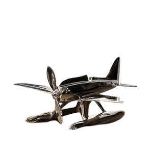 Handmade Aluminum Metal Sculptures Luxury Airplane Shape Design for Weddings Shiny Polished Modern Sculptures From India - Product Image 1