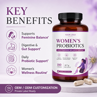 Probiotiques pour la santé des femmes, bonbons gélifiés à la canneberge, équilibre du pH naturel, soutien digestif et immunitaire, 60 unités, dose de 1000 mg