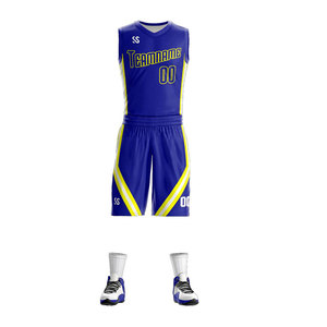 Ensembles de maillots de basket-ball imprimés par sublimation avec logo personnalisé nouveau design uniforme de basket-ball pour les jeunes - Product Image 3