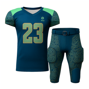 Conjunto de uniforme de fútbol americano personalizado Hombres Tackle Jersey y pantalones Transpirable acolchado Teamwear OEM Supply - Product Image 2