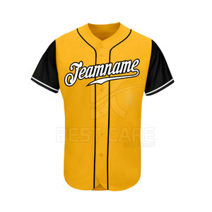 Maillot de baseball personnalisable pour homme, col en V, broderie en maille cousue, grandes tailles, vente en gros, sublimation, respirant, séchage rapide - Product Image 4