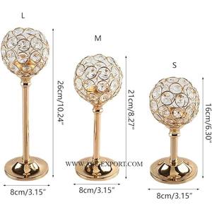 Decoración de mesa de diseño moderno, portavelas votivo iluminador, portavelas de Metal pulido con espejo de gran tamaño de la más alta calidad - Product Image 2