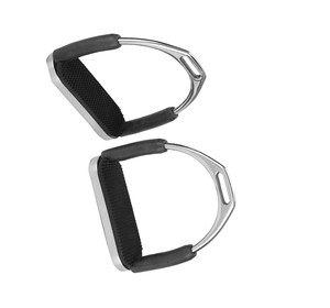 Nouvelle arrivée étriers d'équitation en aluminium léger large bande de roulement confort poignée équestre OEM usine exportation - Product Image 2