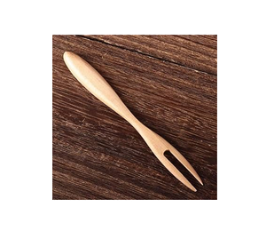 Custom Reusable Spoons and Fruit Forks Eco-friendly <b>Wood</b> Flatware Set with Long Handle - Product Image 2