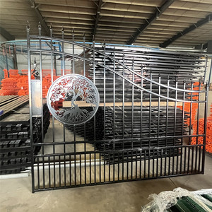 Wholesale <strong>Modern</strong> House Exterior <strong>Entrance</strong> Wrought Iron Driveway <strong>Gate</strong> 16ft 20ft Decorative Metal <strong>Gate</strong> Horse <strong>Design</strong> - Product Image 6