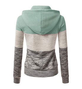 Sudadera con capucha extragrande de manga larga para mujer, Jersey completo con logotipo personalizado, Sudadera con capucha teñida lisa de algodón y poliéster con logotipo personalizado - Product Image 3