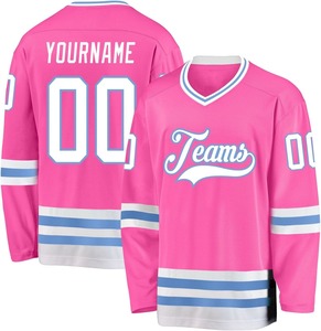 Vente en gros de maillots de hockey sur glace OEM personnalisés broderie logo matériel sergé uniformes d'équipe professionnelle numéro de nom de joueur personnalisé - Product Image 4
