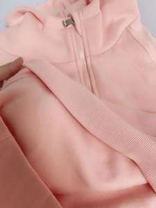 Femmes Vintage Style recadrée à capuche personnalisé Zip pull sweat col montant goutte épaule Gym vêtements de sport Streetwear taille XS - Product Image 5