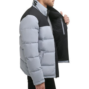 High Street Custom Men's Heavyweight Winter Puffer Jacket Stand Cierre de cremallera Manta larga Puffer para adultos Alta calidad para - Product Image 4