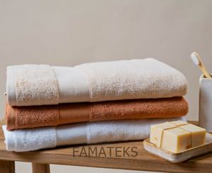 Toallas de baño de felpa de lujo de alta calidad, toalla de mano superabsorbente suave personalizada con borde Dobby para baño de fábrica turca - Product Image 2