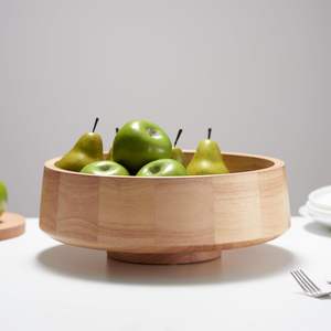 Nouveauté grand bol de fruits en bois naturel personnalisé pour comptoir de cuisine bol décoratif porte-fruits panier de fruits pour la cuisine - Product Image 2