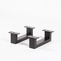 Nouvelles pieds de table en acier tubulaire carré robustes et modernes pour meubles de cuisine DIY