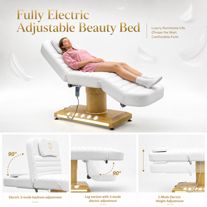 Cama de Belleza de Lujo LUXMARS, Muebles de Salón de Cuero Premium, Altura y Ángulo Ajustables, Personalizable para Spa y Clínica - Product Image 5