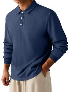 T-Shirt Polo à manches longues pour hommes, vente en gros, décontracté, bon marché, dernier modèle - Product Image 2