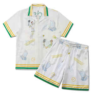 Camisas de Manga Corta Personalizadas para Hombre, con Botones, Cuello Solapa, Estilo Casual, de Lona, con Patrón Sólido, Tejidas, Transpirables, Conjunto de Verano - Product Image 6