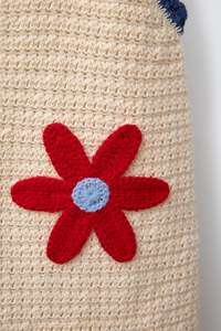 Abito estivo senza maniche da bambina con toppa floreale in maglia lavorata <span class=keywords><strong>all</strong></span>'<span class=keywords><strong>uncinetto</strong></span> - Product Image 5