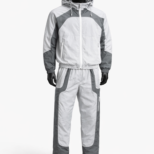 Men’s Lightweight Windbreaker Tracksuit Set <b>Zip</b> <b>Up</b> <b>Jacket</b> & Pants Quick Dry Windproof Sportswear Custom Logo OEM Wholesale - Product Image 1