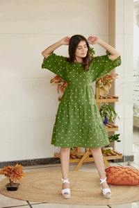 <b>Indian</b> hand made cotton floral <b>printed</b> long <b>dress</b> woman stylish party wear <b>dress</b> personalized bride gift for her on sale - Product Image 2